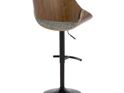 Fabrizzi - Mid Century Modern Adjustable BarStool With Rounded T Footrest (Set of 2)
