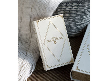 Book Boxes (Set of 2) - White / Gold