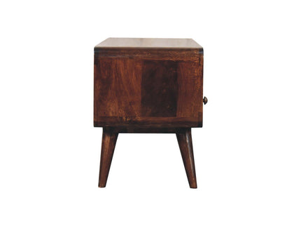 Solid Wood Curved Media Unit