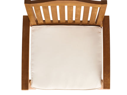 Della - Wood Armchair (Set of 2) Outdoor Dining Chairs - Cream