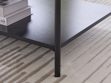 Upholstered Ottoman Coffee Table Foot Rest With Open Storage