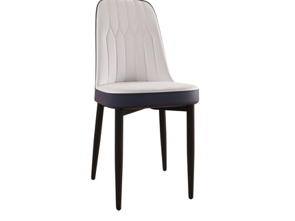 Modern Dining Chair With Cushions And Metal Legs