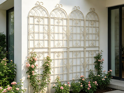 Metal Garden Rustproof Trellis For Climbing Plants Outdoor Flower Support