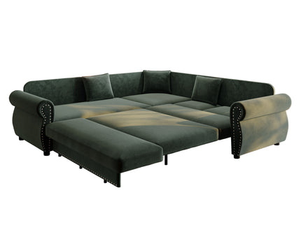 L-Shaped Sofa Couch With Pull-Out Bed