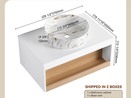 Floating Bathroom Vanity With Vessel Sink