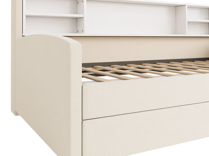 Luxurious Upholstered Platform Bed With Storage Drawers