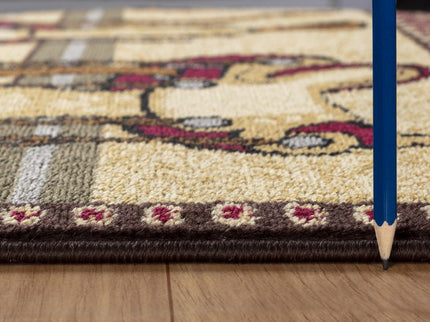 Tribes - 5'3" X 7'3" Southwest Area Rug - Beige - Polypropylene