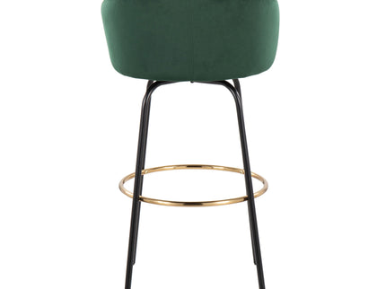 Claire - Contemporary / Glam Barstool With Footrest (Set of 2)