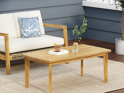 Outdoor Rectangular Coffee Table - Brown