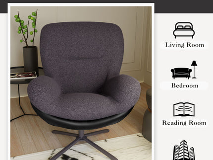 360° Swivel Office Chair, No Wheels