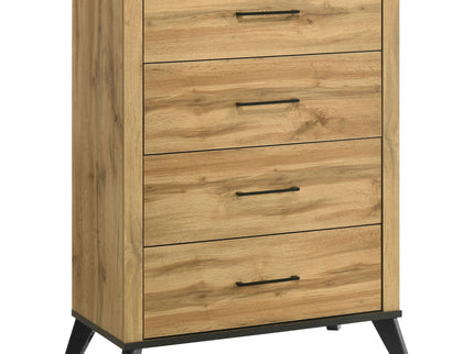 Georgina - 4 Drawer Bedroom Chest - Natural Wood