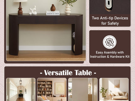 Retro Console Table With Storage, 3 Drawers