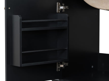 Freestanding Bathroom Vanity With Sink, Soft Close Door, 3 Drawers