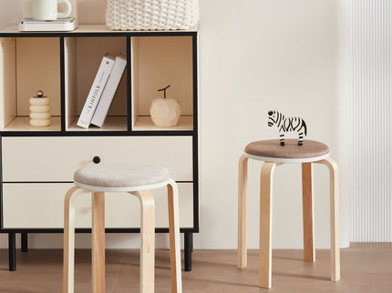 Stackable Round Backless Stools (Set of 4)