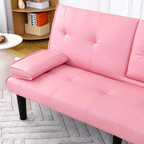 Sofa Bed With Foldable Design And Cup Holder