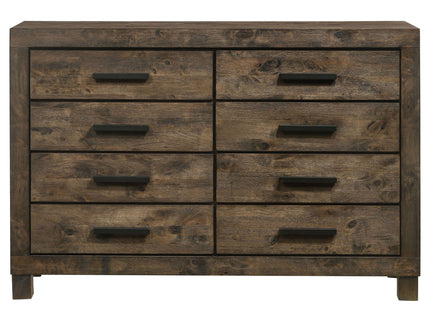 Bren - 8 Drawer Dresser With Pull Handles - Rustic