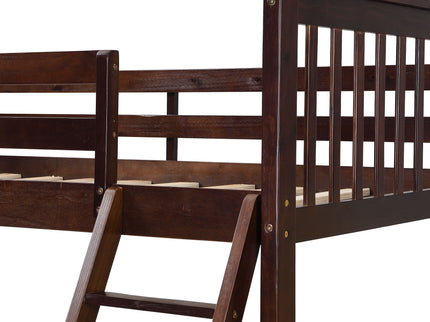 Bunk Bed With Ladder, And Safety Guard Rails