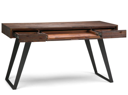 Lowry - Desk - Distressed Charcoal Brown