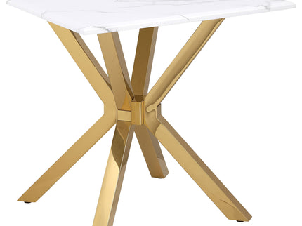 Maciel - 2 Piece Marble Coffee And End Table Set With Base Marble - White Marble