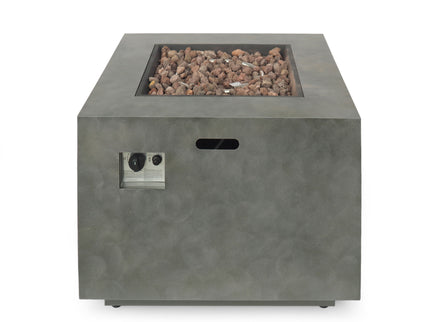 Outdoor Patio Gas Burning Fire Pit Table 50, 000 Btu, Square