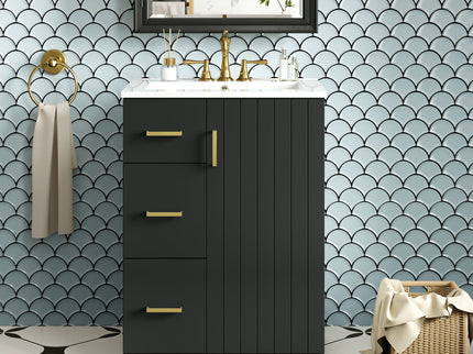 Bathroom Vanity With Under Mount Sink, 2 Drawers And Soft Closing Door