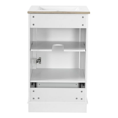 20" Bathroom Vanity With Sink, 1 Drawer, Freestanding Single Set