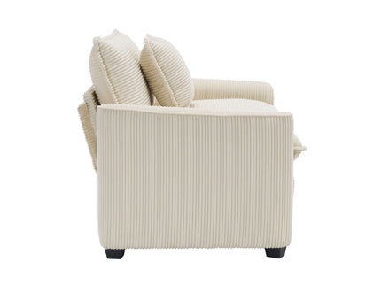 Modern Classic Fabric Single Chair Deep Seat Sofa With Pillow