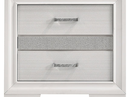 Transitional 2 Drawer Nightstand With Hidden Jewelry Tray