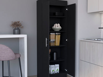 Clinton - Pantry Cabinet Kitchen Storage - Black