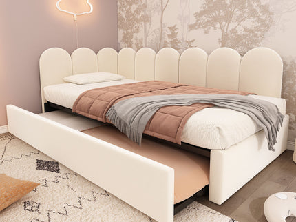 Upholstered Daybed With Pull-Out Bed