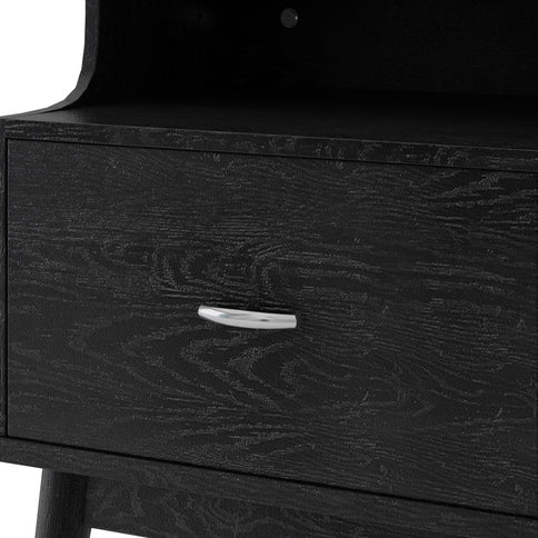 Starla - Wooden Nightstand - Black