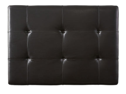 Chatham - Ottoman With Drawer Leather Storage Solution - Dark Coffee