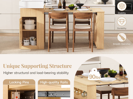 Extendable Dining Table With Folding Top