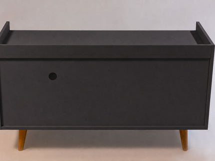 TV Stand For TVs Up To 45" With Open Storage Shelf, Cable Management, 1 Door And 1 Drawer
