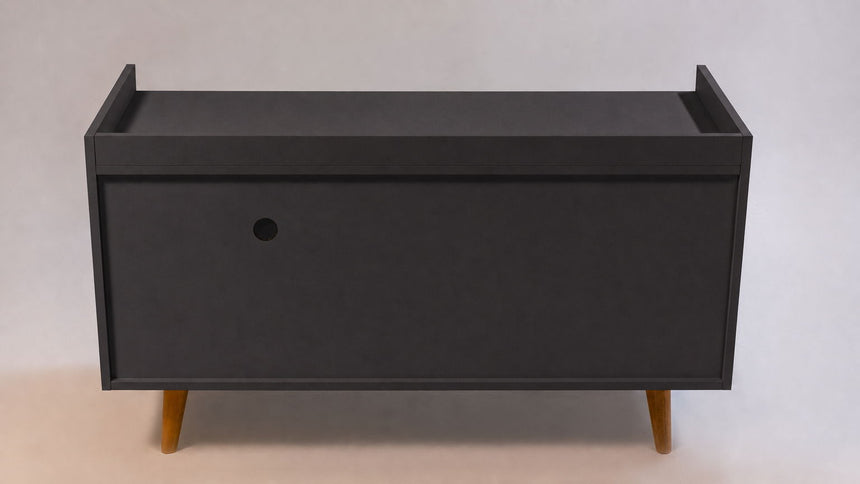 TV Stand For TVs Up To 45" With Open Storage Shelf, Cable Management, 1 Door And 1 Drawer