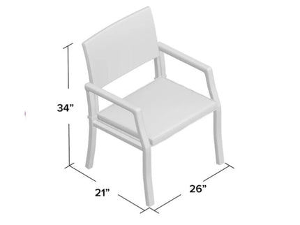 Outdoor Wicker Dining Chair With Water Resistant Cushions (Set of 2) - White / Brown