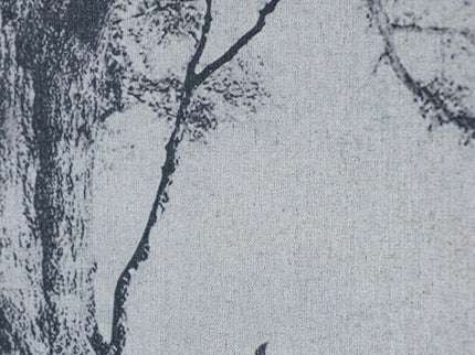 Large Arboreal Shelter Canvas Art Print, Traditional Style Floral Wall Art, Home Decor Accent Piece - Gray / White Matte