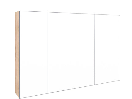 Wall Mounted Bathroom Cabinet With Adjustable Shelves Storage Cabinet - Imitative Oak