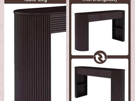Retro Console Table With Storage, 3 Drawers