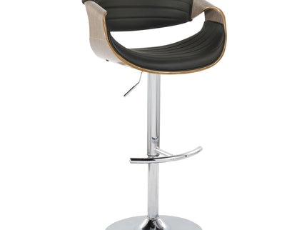 Symphony - Mid Century Modern Adjustable Barstool With Swivel & Rounded T Footrest (Set of 2)