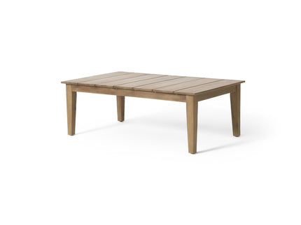 Outdoor Coffee Table With Slat Panel Top - Light Brown