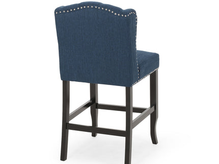 Vienna - Fabric Tufted Counter Stool With Nailhead Accents (Set of 2)