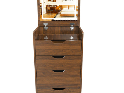 Vanity Desk With Lighted Mirror & Stool