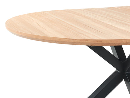 Extendable Round Dining Table - Oak
