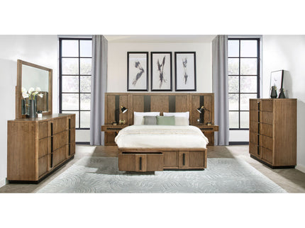 Moraga - 6 Drawer Dresser With Mirror - Ash Brown