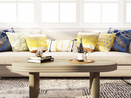 Oval Fluted Coffee Table - Natural