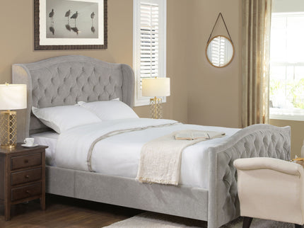 Marcella - Upholstered Shelter Headboard Bed Set