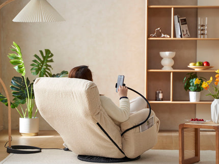 Adjustable Swivel Lounge Chair With 360 Degree Rotating Seat And Headrest Support