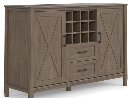 Ela - Sideboard With Wine Storage - Smoky Brown