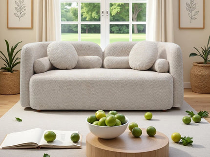 2 Seater Sofa Couch For Living Room - Light Beige